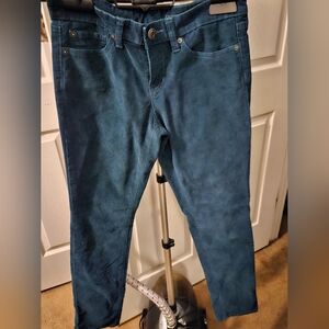 Women's Gap Size 0 Premium Skinny Blue/Green Corduroy Jeans